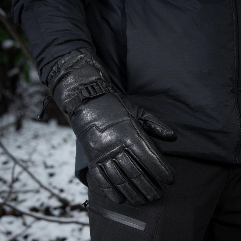 Рукавички зимові шкіряні Black L