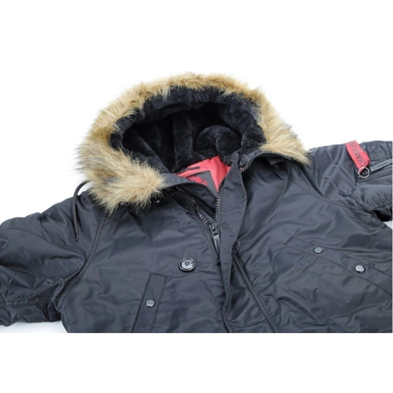 Куртка Аляска Slim Fit N-3B Black поліестер S
