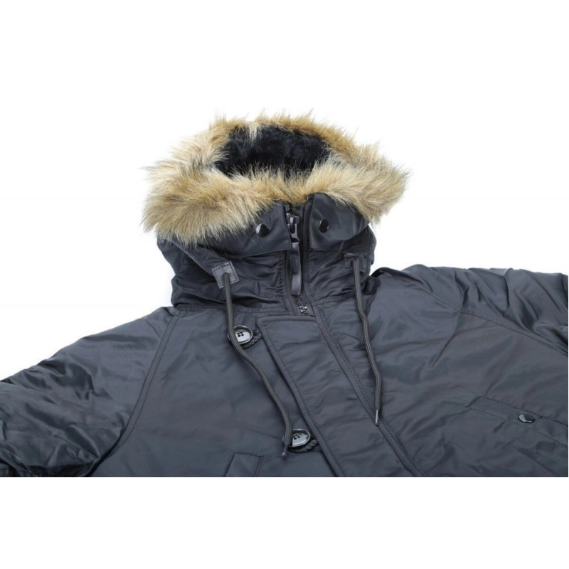 Куртка Аляска Slim Fit N-3B Black поліестер XXL