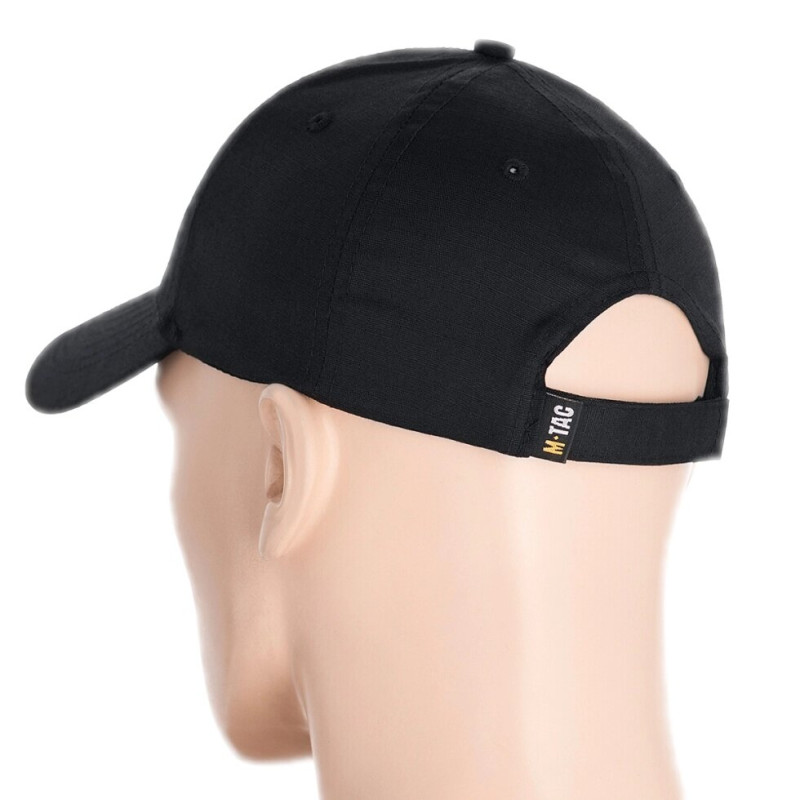Бейсболка з липучками Flex ріп-стоп Black від М-Тас L-XL
