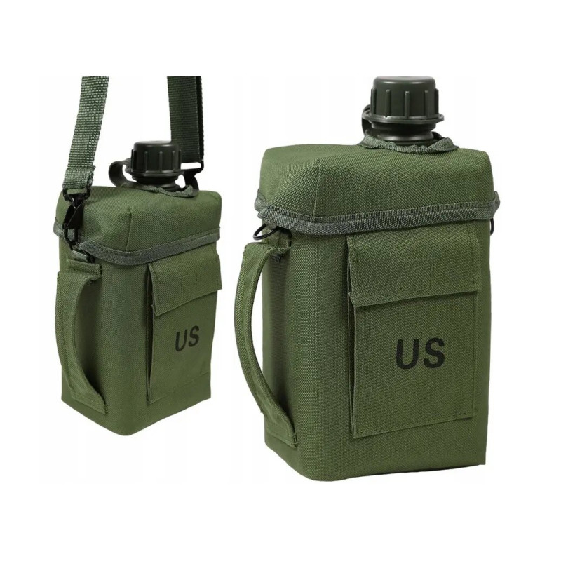 Фляга 2 літри з чохлом і ременем MIL-TEC Patrol Olive