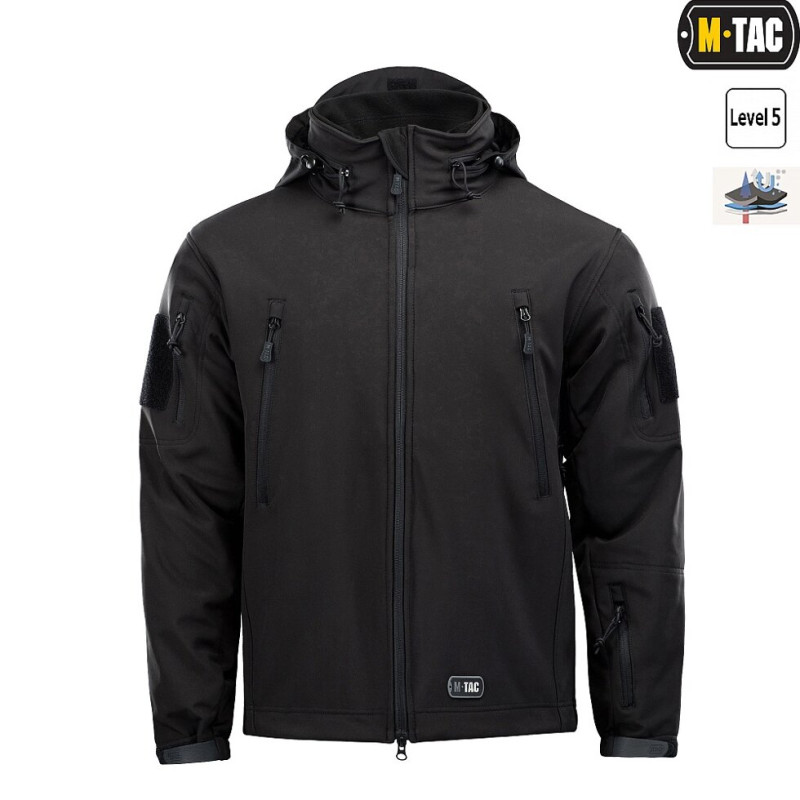 M-TAC КУРТКА SOFT SHELL З ПІДСТІБКОЮ BLACK XL