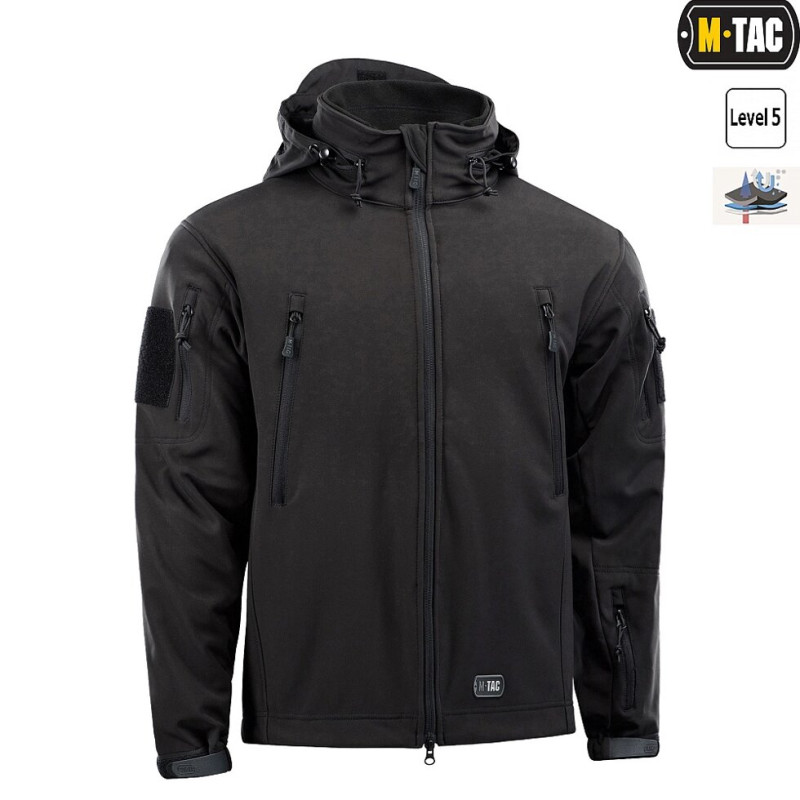 M-TAC КУРТКА SOFT SHELL З ПІДСТІБКОЮ BLACK XXL