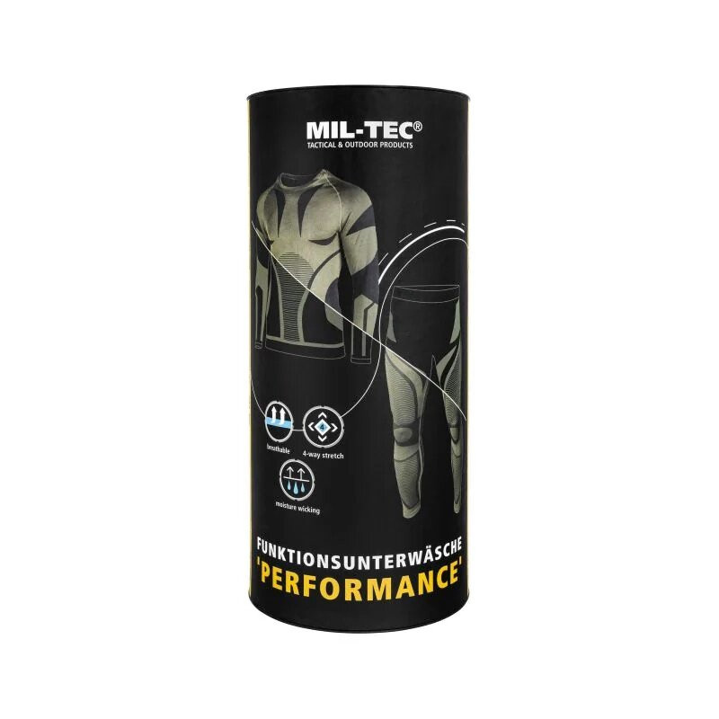 Термоактивна білизна Mil-Tec 4-Way Stretch Performance Olive S-M