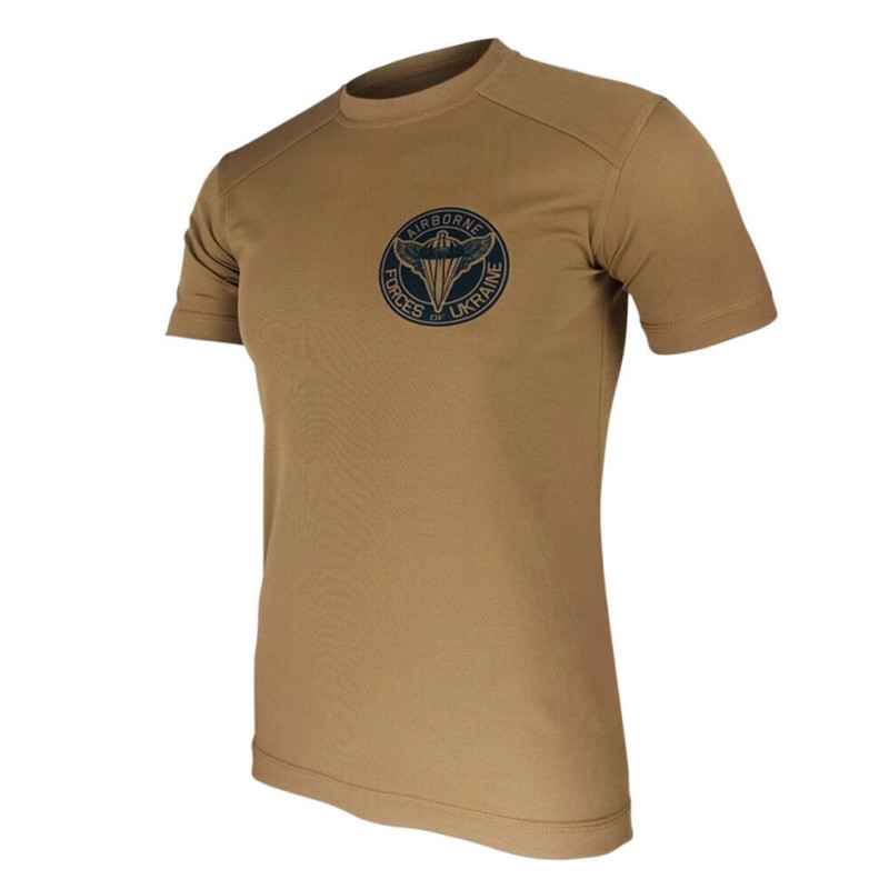 Футболка AIRBORNE FORCES OF UKRAINE | KRAMATAN Tactical Design Койот XL