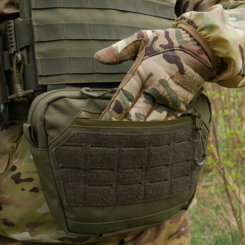 Сумка-напашник XL з балістичним пакетом 1 клас захисту Kiborg GU Сordura Khaki
