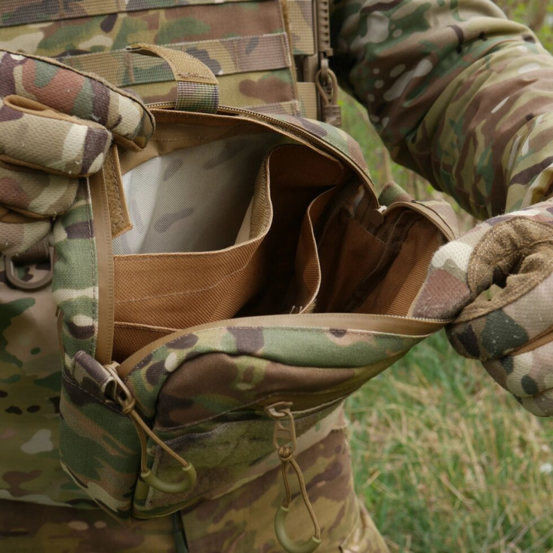 Сумка-напашник XL з балістичним пакетом 1 клас захисту Kiborg GU Сordura Multicam