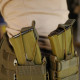 Жорсткий посилений тактичний підсумок Kiborg GU Single Mag Pouch Khaki