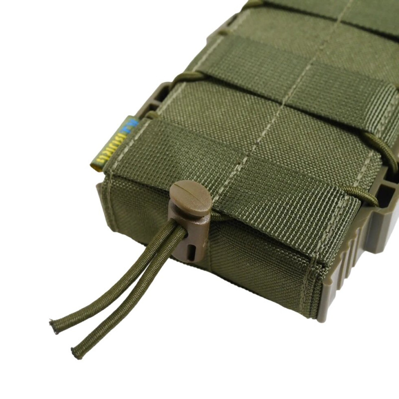 Жорсткий посилений тактичний підсумок Kiborg GU Single Mag Pouch Khaki