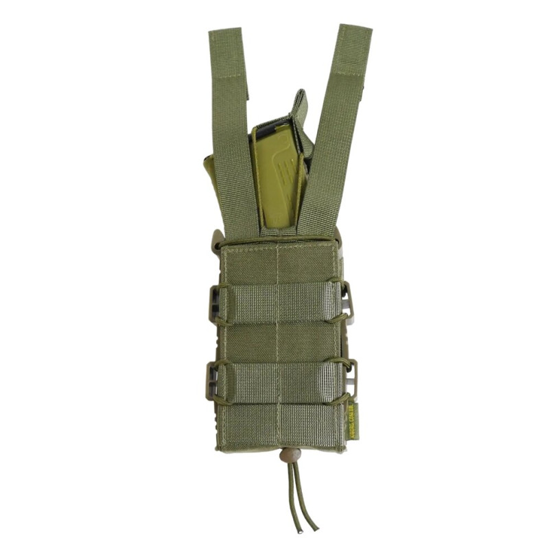 Жорсткий посилений тактичний підсумок Kiborg GU Single Mag Pouch Khaki