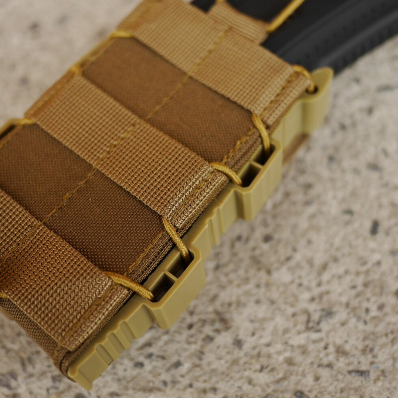 Жорсткий посилений тактичний підсумок Kiborg GU Single Mag Pouch Coyote