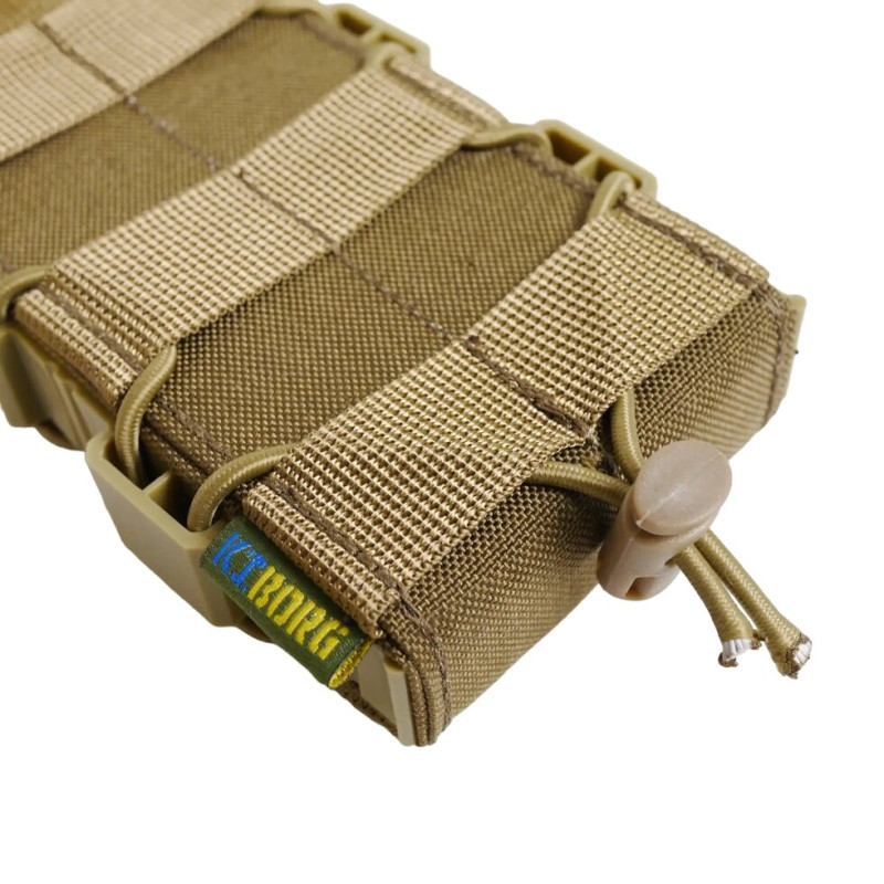 Жорсткий посилений тактичний підсумок Kiborg GU Single Mag Pouch Coyote