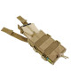 Жорсткий посилений тактичний підсумок Kiborg GU Single Mag Pouch Coyote