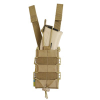 Жорсткий посилений тактичний підсумок Kiborg GU Single Mag Pouch Coyote