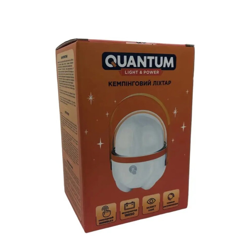 Ліхтар кемпінговий Quantum QM-FL3010 Pretty LED + Micro USB Білий / Помаранчевий