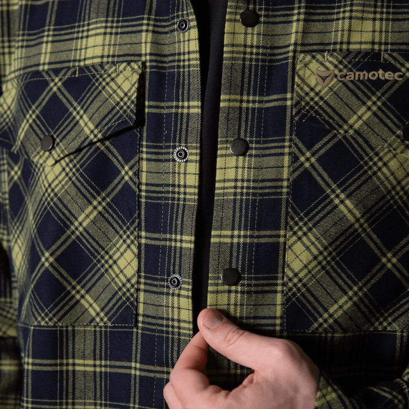 Сорочка “Буревій” (Logo Tan) Lime Green/Navy (8659), XL