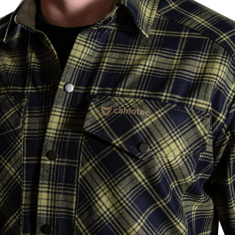 Сорочка “Буревій” (Logo Tan) Lime Green/Navy (8659), L