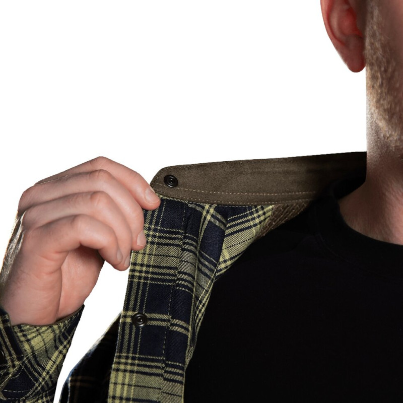 Сорочка “Буревій” (Logo Orange) Lime Green/Navy (8605), 2XL