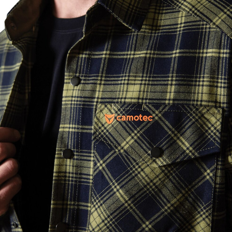 Сорочка “Буревій” (Logo Orange) Lime Green/Navy (8605), XL