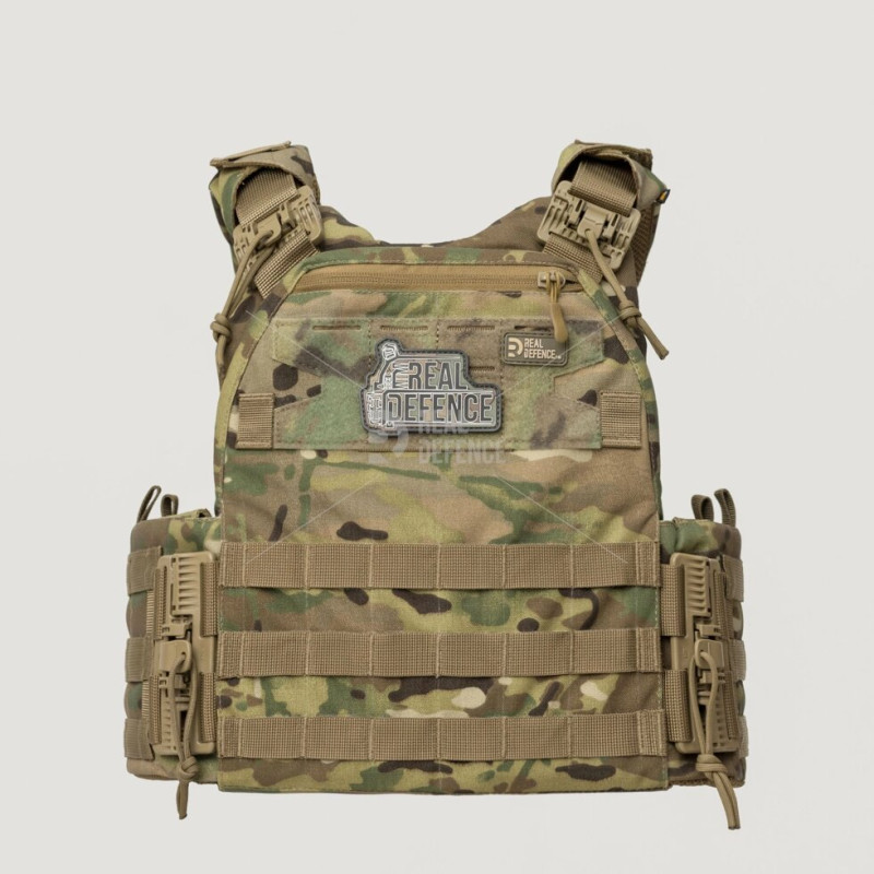 Плитоноска Real Defence Skillet MAX GEN. 4 (M) із бічними кишенями (М) під балістичні пакети (Мультикам) Multicam L