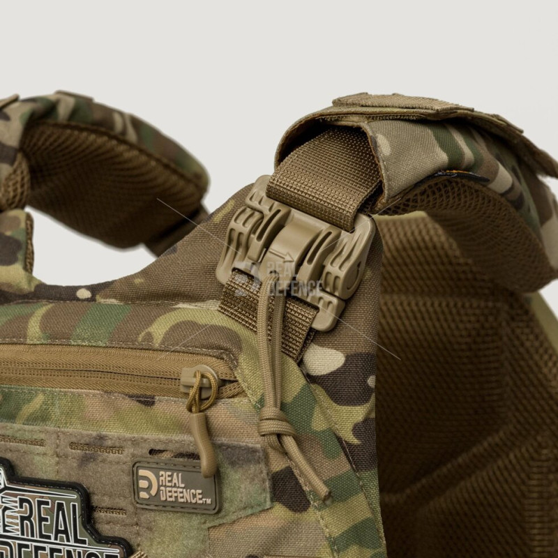 Плитоноска Real Defence Skillet MAX GEN. 4 (M) із бічними кишенями (М) під балістичні пакети (Мультикам) Multicam L
