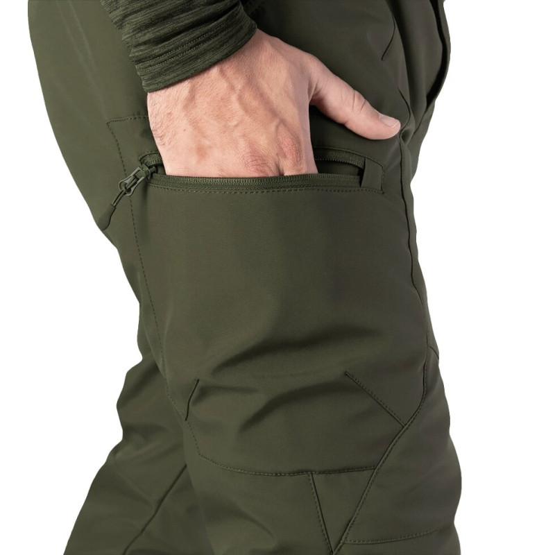 Зимові штани SoftShell Олива (6614), XL