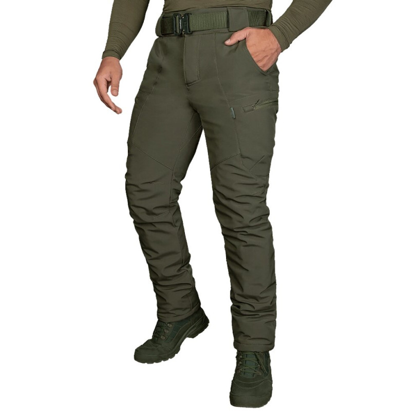 Зимові штани SoftShell Олива (6614), S