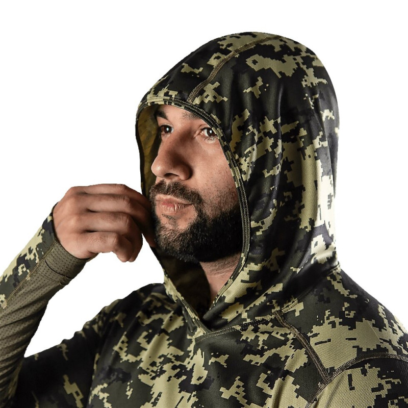 Лонгслів Chiton Air Hood Pixel Green (8063), XXXL