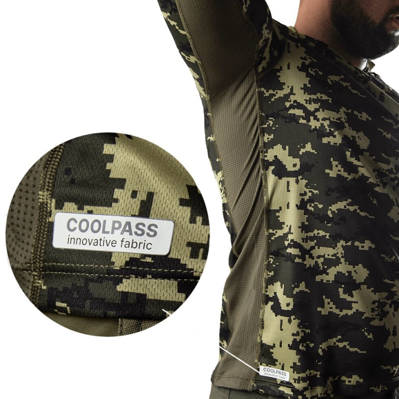 Лонгслів Chiton Air Hood Pixel Green (8063), XXXL