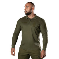 Поло Army ID Long CoolPass Pique LT Олива (8291), L