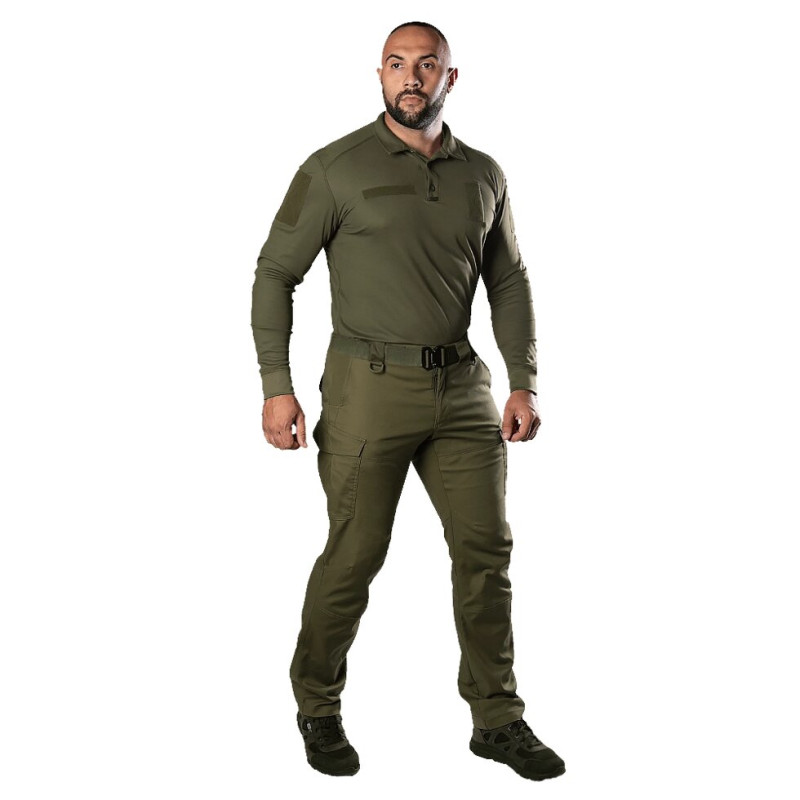 Поло Army ID Long CoolPass Pique LT Олива (8291), XS