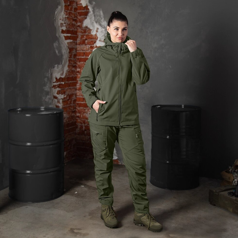 Жіноча куртка Stalker SoftShell Олива (7441), XXL