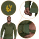 Світшот Basic Cotton Олива (золотий тризуб) (7407), XL