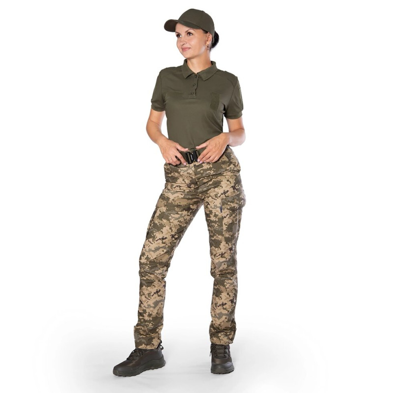 Жіноче поло Pani Army ID LT Олива (8080), XL