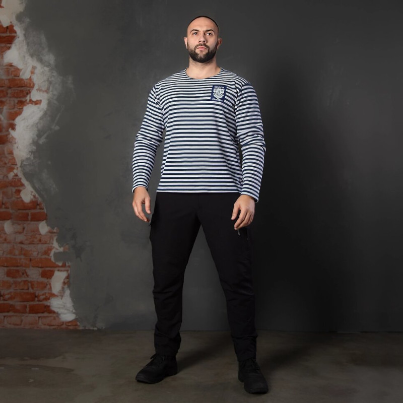 Лонгслів-тільник Bavovna Біло-синій (8756), 3XL