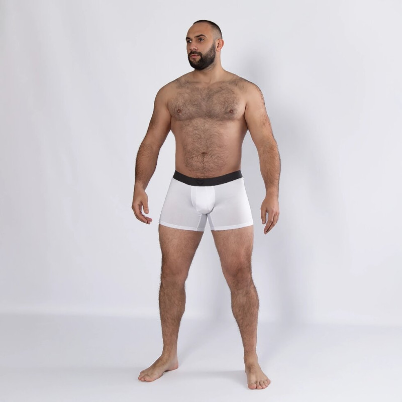 Комплект чоловічих трусів-боксерів Білі (8989), 2XL