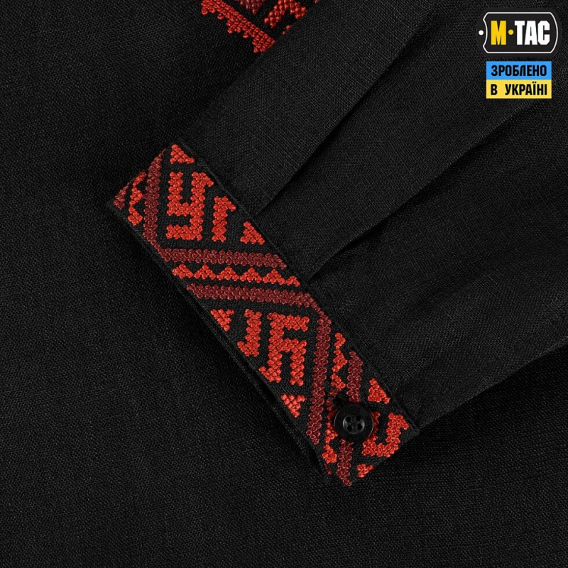 M-TAC ВИШИВАНКА 100% ЛЬОН ЧОРНИЙ 54-56 (XXL)