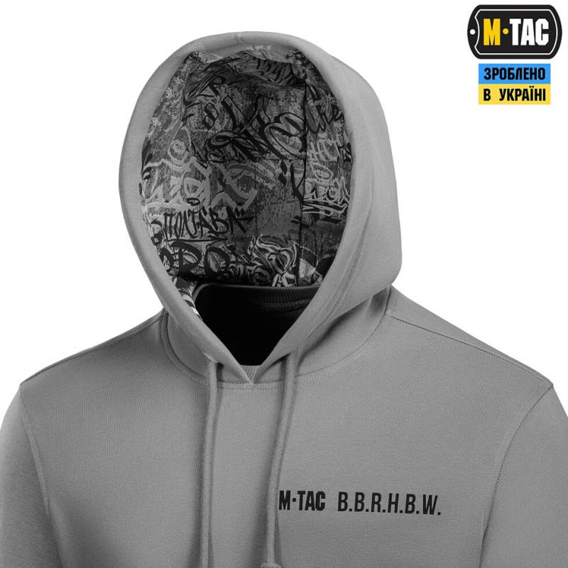 КОФТА HOODIE MY HOME IS MY CASTLE HARD LIGHT GREY M-TAC M