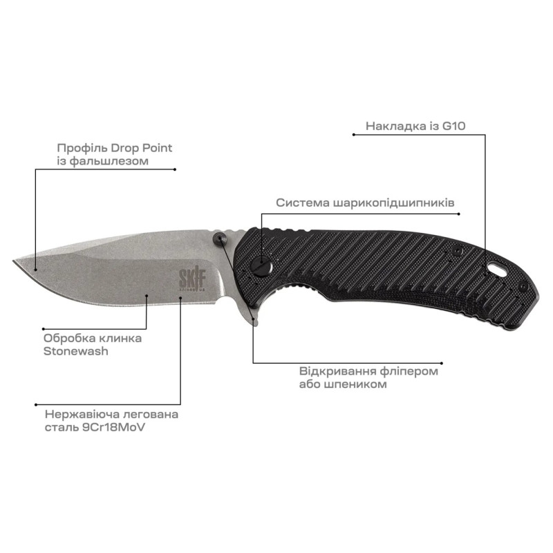 Ніж Skif Sturdy II SW к: black