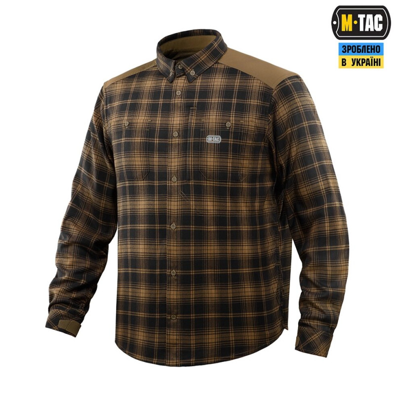 Сорочка M-Tac Redneck Shirt Coyote/Black XL коричневий
