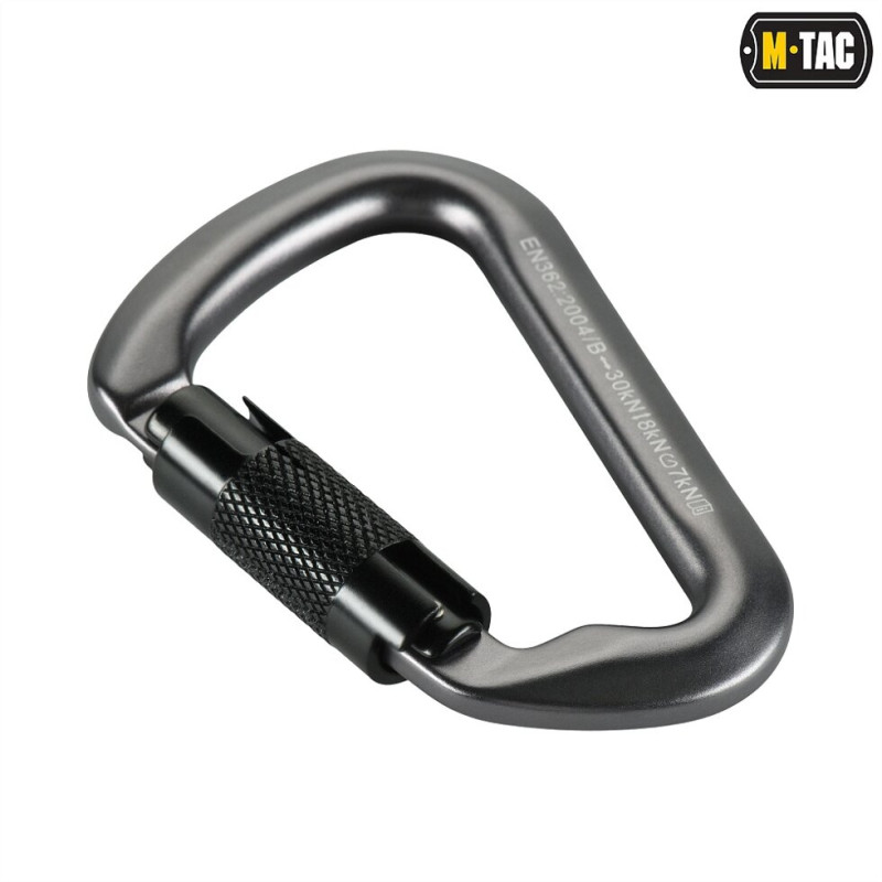 Карабін M-Tac 10 см с байонетною муфтою Keylock сірий