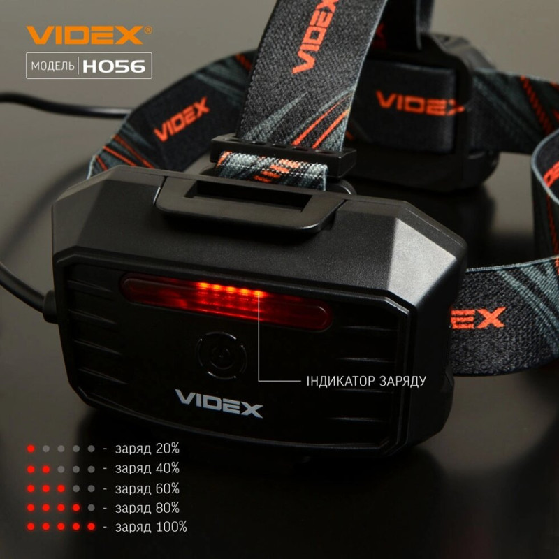 Налобний світлодіодний ліхтарик VIDEX VLF-H056 1400Lm 6500K