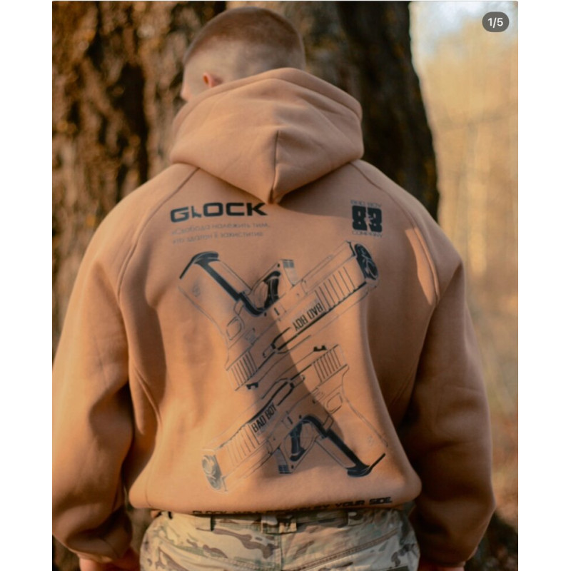 Худі ‘’Bad Boy’’ Фліс GLOCK Tactical (Капучино ) XL-2XL