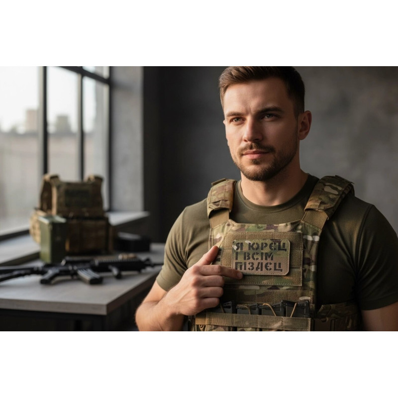 Шеврон ʼʼЯ ЮРЄЦ І ВСІМ П****Цʼʼ Multicam/Black