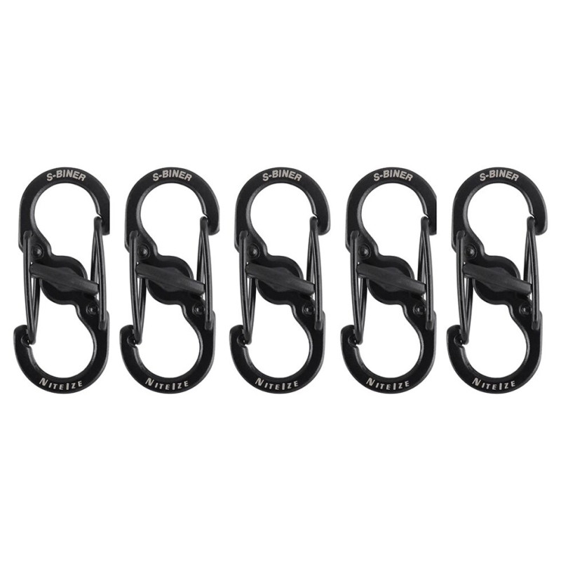 Nite Ize - Карабін Nite Ize - S-Biner MicroLock - 5 шт. - Сталь - Чорний - LSBM-01-5R7