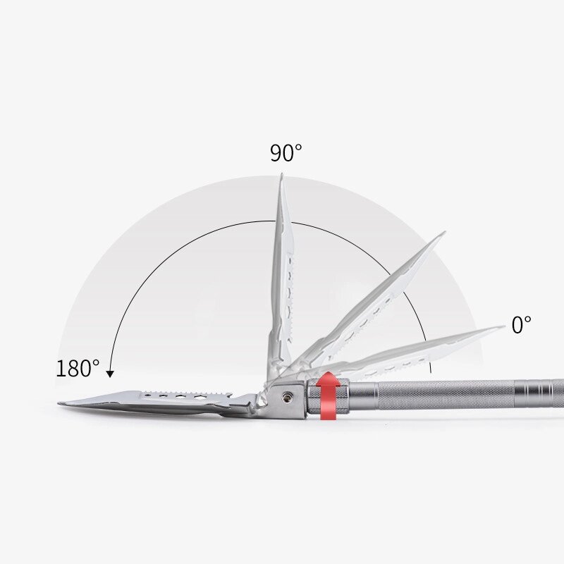 Лопата Naturehike Multifunctional outdoor shovel сріблястий / NH20GJ002