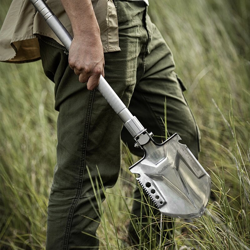 Лопата Naturehike Multifunctional outdoor shovel сріблястий / NH20GJ002
