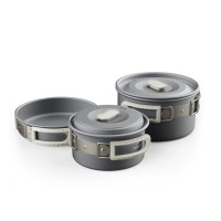 Набір посуду (2 каструлі, сковорідка) Naturehike CNK2450CF010, алюміній