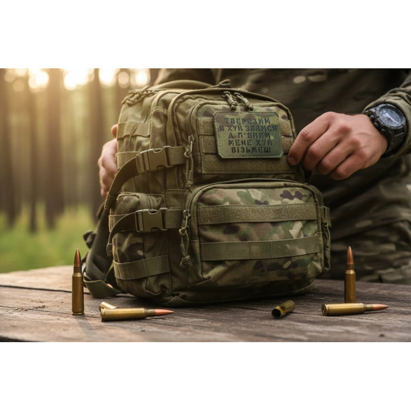 Шеврон Тверезим я йух здамся... Multicam/Black