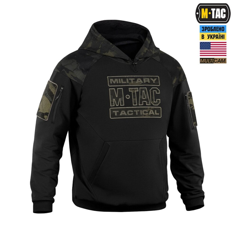 Кофта M-Tac Hoodie Combat Black Multicam XL